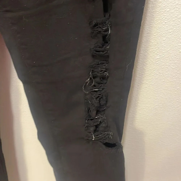 Frame Denim Le Skinny de Jeanne woman’s black ripped jeans - Picture 6 of 14